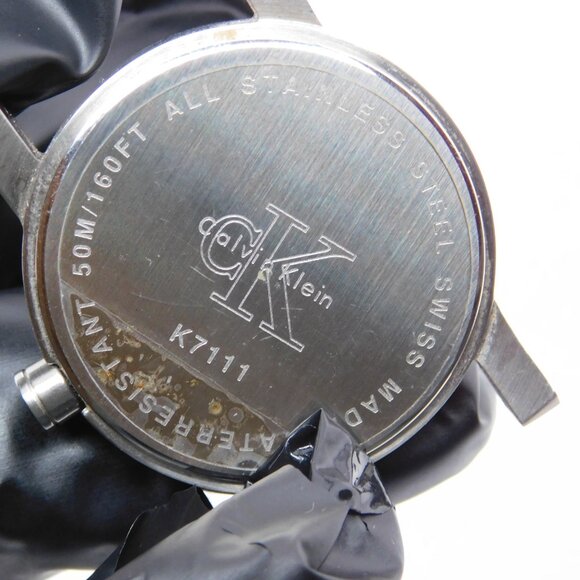 Calvin Klein K7111 Swiss Made Quartz Analog Men's Watch New Battery - Picture 8 of 12